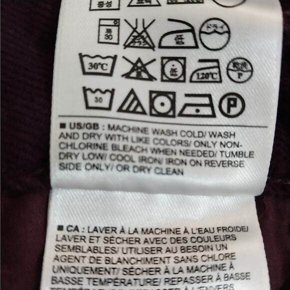 BANANA REPUBLIC! RICH BURGUNDY RED FINE WALE CORDUROY SKINNY PANTS! SZ 8P - Picture 10 of 11